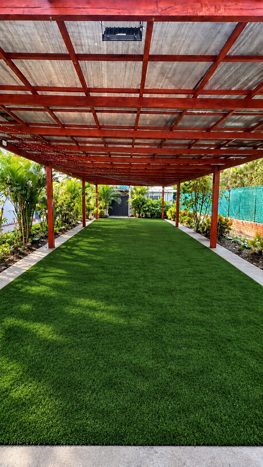 Pérgola preparada para compartir y celebrar